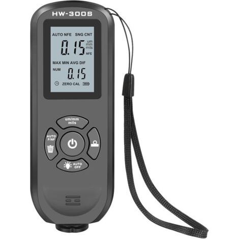 Jauge d'épaisseur de revêtement de testeur de peinture automatique avec écran de rétroéclairage LCD numérique écran vertical noir (1/5)