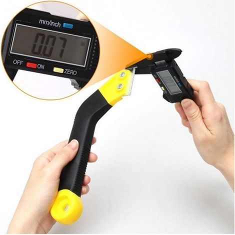 Grattoir à Coulis - Poignée Ergonomique Antidérapante - Pour Retrait de Mortier et Nettoyage de Joints Carrelage - Lot de 2 Outils avec 6 Lames de Rechange (1/5)