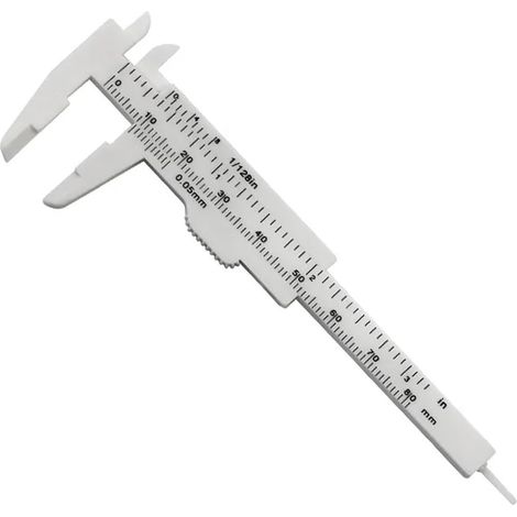Micromètre Pied À Coulisse À Double Règle En Plastique 0-80 Mm, 1 Pièce, Jauge À Cadran For Étudiant, Micromètre, Règle De Mesure Du Diamètre Intérieur, Profondeur(Purple) (1/5)