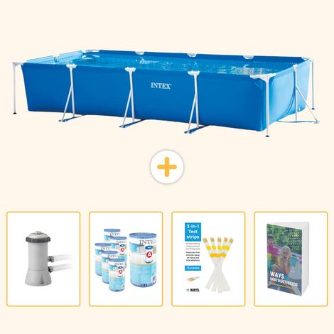 Intex Piscine Tubulaire Rectangulaire - 450x220x84 cm - 5-pièces SCB123 (1/5)