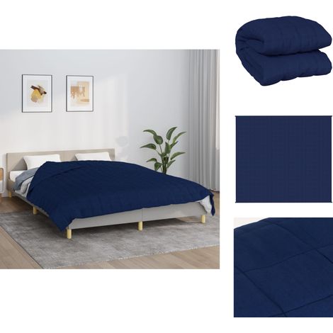 Decken - Living Gewichtsdecke Blau 200x225 cm 13 kg Stoff (1/5)