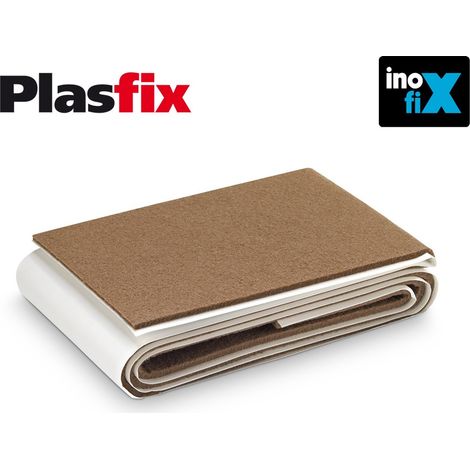Confezione 1 feltro sintetico adesivo marrone 1000x85mm Plasfix INOFIX