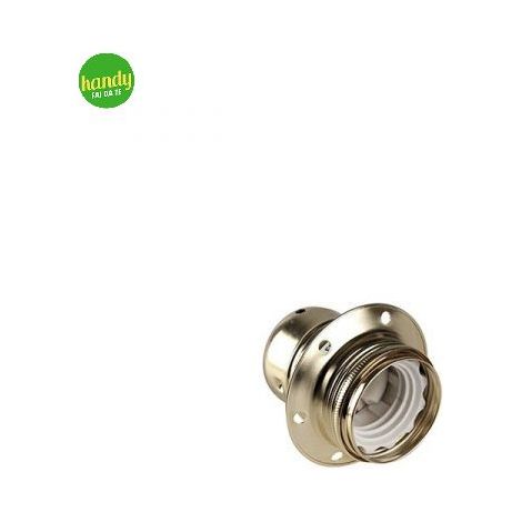 Portalampada e27 Elettrocanali con ghiera 4a 250v metallo dorato