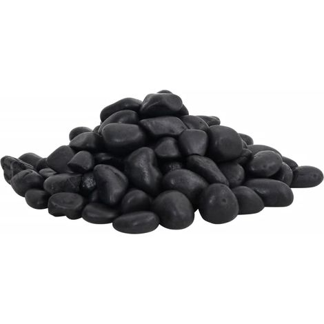 Polished Pebbles 10 kg Black 2-5 cm vidaXL