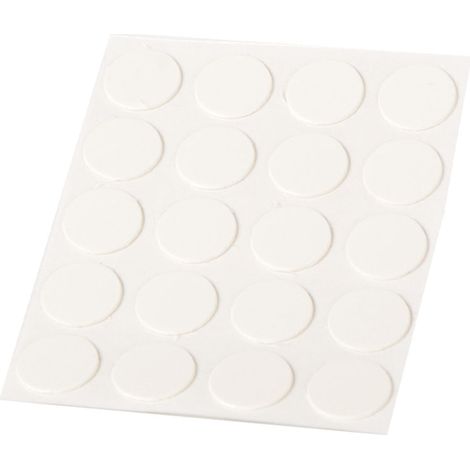 TAPA TORNILLOS ADHESIVO 20 UNIDADES BLANCO (1/2)