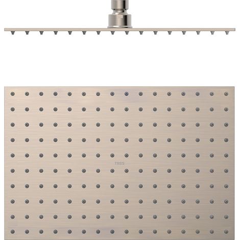 Douche acier inoxydable de tête anticalcaire à rotule. 300x200 mm Acier - TRES 134315007AC (1/2)
