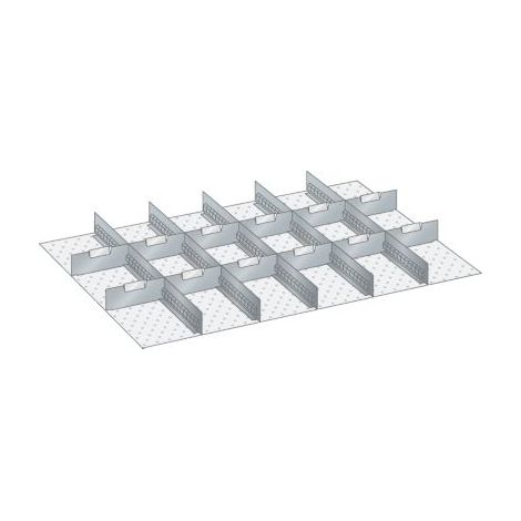 Einteilungsmaterial-Set BxTxH 918x612x300 54x36E 5 Schlitzwände + 12 Trennbleche (1/4)
