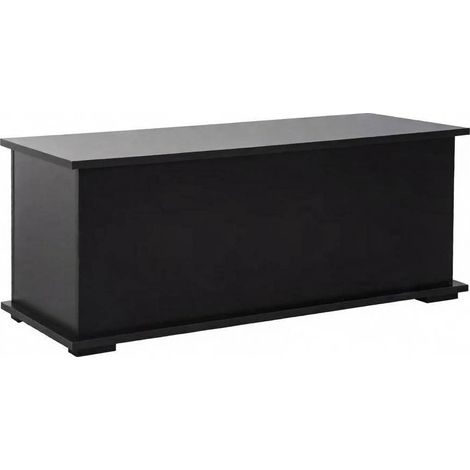 CHICFURN Panca contenitore 100x40x40 cm nera, pannello truciolare, coperchio apribile (1/5)
