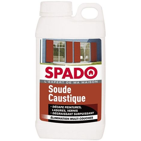 Soude caustique 1kg – Déboucheur chimique pour sanitaires – Dégraissant puissant pour surfaces encrassées – Fabrication savon – Spado