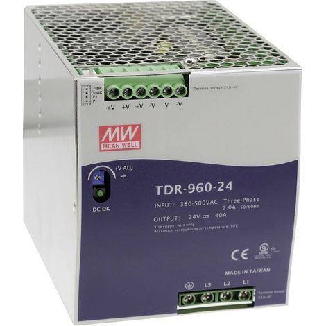 Alimentation rail DIN MW Mean Well TDR-960-48 20 A 960 W 1 x A022831