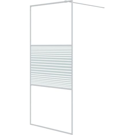 Maison Exclusive - Parete Doccia Walk in Bianca 90x195 cm Vetro Trasparente ESG