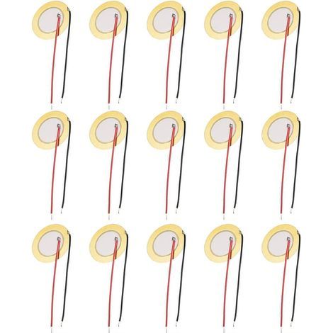 15-element buzzer, 27 mm piezo element, disc piezo sensor with acoustic sensor (1/5)