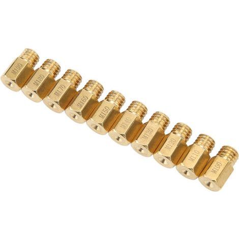 Set of 10 main jets for Mikuni VM/TM/TMX carburetors – Metal, 5.2 × 0.75 mm thread