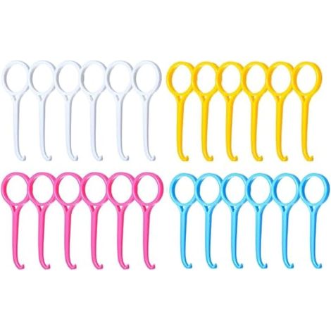 Lot de 16 outils de retrait d'alignement pour appareils dentaires invisibles - Outil de retrait des appareils dentaires - Crochet pour appareils dentaires invisibles - Soin buccal (4 couleurs) (1/4)
