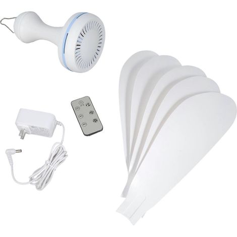 Ventilateur de plafond télécommandé de 27,5 pouces avec minuterie réglable, 3 vitesses, AC100V, 220V et 12V. (1/5)