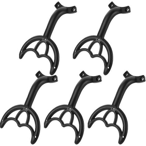 Lot de 5 bras de ventilateur de plafond de rechange en métal, supports de bras, pièces de réparation pour une utilisation intérieure et extérieure, noir (1/5)