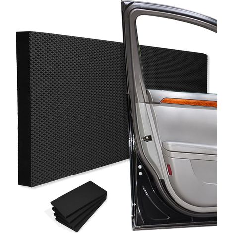 Mousse Protection Garage 40 x 20 x 2cm, Portiere Voiture Autocollante, Murale Épaisse, Antichoc pour Mur de Voiture, Noir (1/5)