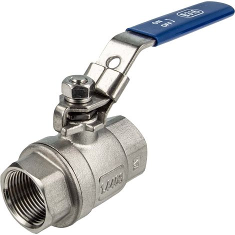 ROBINET À BOISSEAU SPHÉRIQUE EN ACIER INOXYDABLE - 2 PIÈCES - ECO - PASSAGE COMPLET - IG 2'' GEBO 605-200