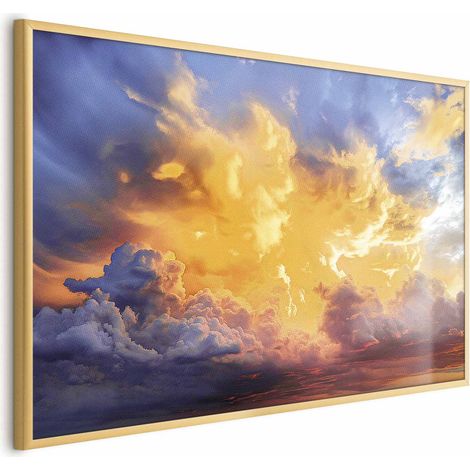 Poster – Wunderschöner Sonnenuntergang – Wolken in warmen Farbtönen (1/4)