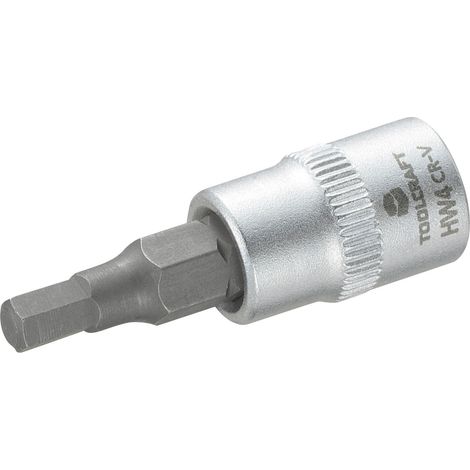 TOOLCRAFT 816069 Innen-Sechskant Steckschlüssel-Bit-Einsatz 4 mm 1/4" (6.3 mm)