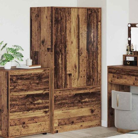 Kleiderschrank mit Tür Altholz 79,5 x 49 x 156 cm Holzwerkstoff