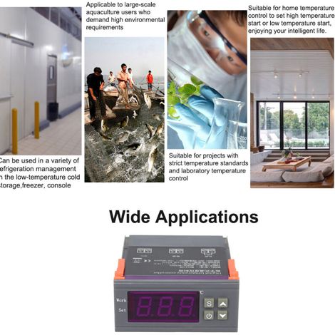 Controlador digital inteligente de temperatura – MH-1210W – Control preciso de calefacción y refrigeración con sensor incluido