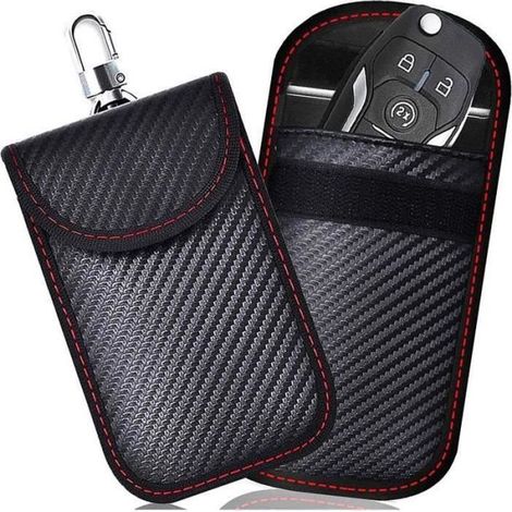 PORTE CARTE Todoxi Signal Blocage Faraday Pochette Sac Lot de 2 Pochettes Blocage Signal RFID pour Clé Voiture Étui de Protection (1/3)