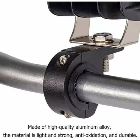 Support Universel pour Lampe de Travail - Alu 25-30 mm - Pour Pare-Chocs Arceau Barre de Protection - 2 Pièces (1/4)