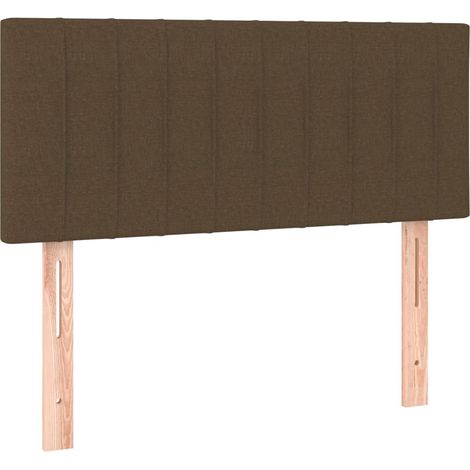 Testiera letto accessorio camera da letto mobile LED 90 x 5 x 78/88 cm tessuto marrone scuro TDL0200780