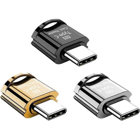 Lecteur de cartes micro-USB C, adaptateur lecteur de cartes TF/cartes mémoire -- (1/5)