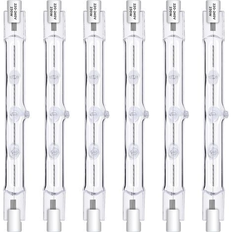 Pack de 6 Ampoule R7S 118mm 230W Halogène Dimmable 2800K Pour Lampadaire Eclairage Paysager (1/5)