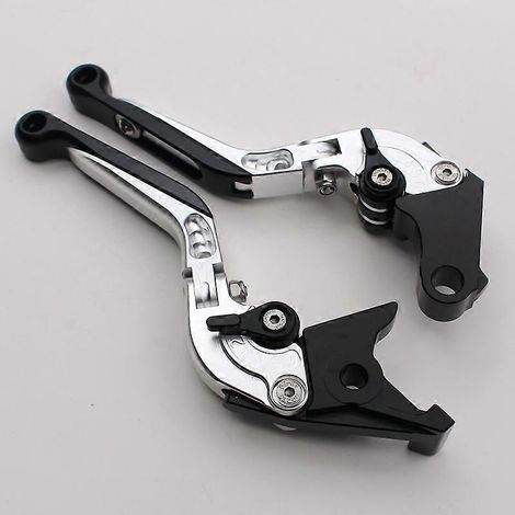 Levier de frein, d'embrayage et de klaxon modifié pour moto CBR900RR CB919 VTX1300 CB-1 (argent 1) (1/5)