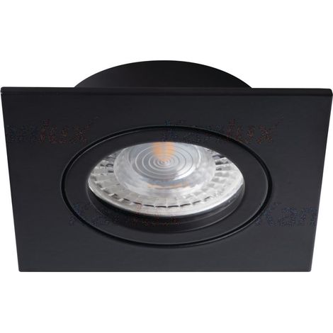 porta faretto incasso dalla 1 luce orientabile nero GX5,3 quadrato (1/4)