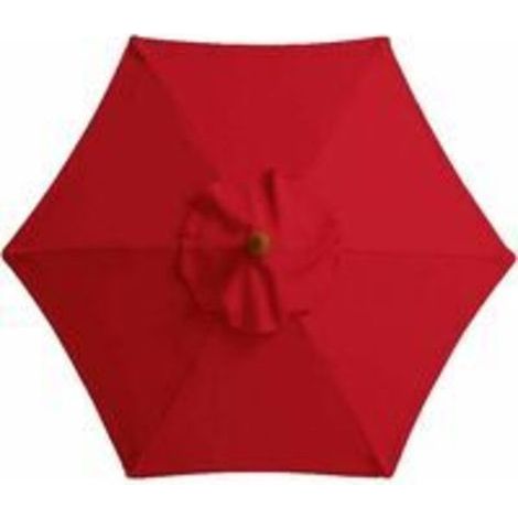 Housse de rechange pour parasol, 6 baleines, 2 m, imperméable, anti-UV, tissu de rechange, rouge (1/4)
