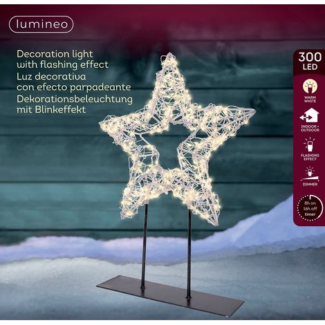 Micro LED Stern 300 L. silber 6 cm x 28 cm x 37 cm ww (1/2)