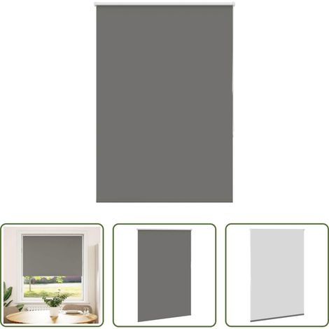 vidaXL Sichtschutz - Verdunkelungsrollo Grau 90x175 cm Stoffbreite 85,7 cm Polyester (1/5)