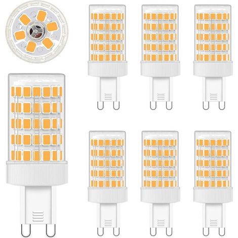 G9 LED 10W, G9 LED Bulbs Warm White 2700K Equivalent to 80W Incandescent Light 900LM G9 Bulbs AC 220V Bright 360º Wide Beam Angle 862835 SMD Non-Dimmable Pack of 6 [Energy Class