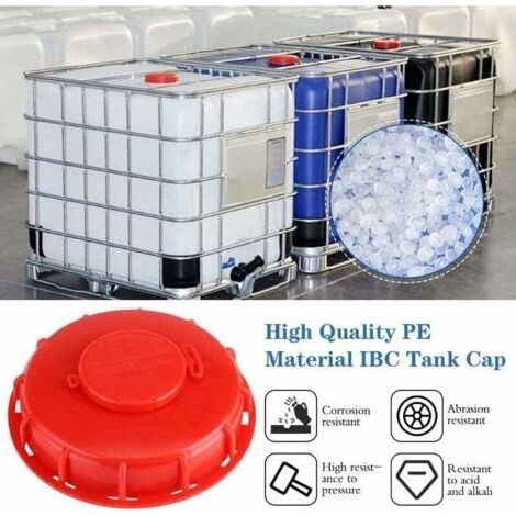 Pair Couvercle de réservoir IBC  163 mm, couvercle de réservoir IBC 1 000 L, couvercles de réservoir IBC, couvercle de réservoir d'eau IBC, couvercle ventilé pour réservoir d'eau 1 000 L (1/5)