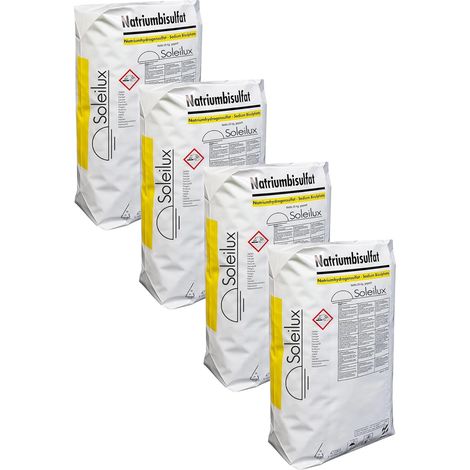 4x25kg (100kg) PH - Meno Minus Granulare Rapido, Correttore per Ridurre il Valore di PH nella Piscina, Rapida e Completa Dissoluzione senza Residui per Acqua sempre Limpida