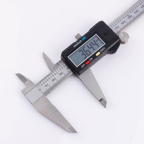 Pied à coulisse numérique - - 200mm - Acier inoxydable - Grand écran LCD - Arrêt automatique (1/2)