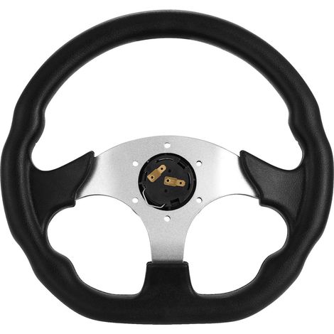 Golf textured volant in carbon fiber, compatible with the Golf Club Car EZGO Yamaha vehicles. (1/4)