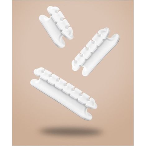 Range-câbles de bureau – Lot de 3 – Supports de câbles en silicone, fermes et auto-adhésifs, pour ranger les câbles de chargeur, souris, casque et téléphone – Blanc (1/5)