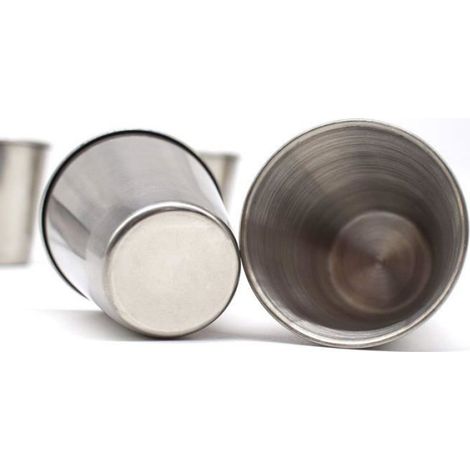 Lot de 6 verres à shot en acier inoxydable de 65,2 g pour bar, maison, restaurant (1/5)
