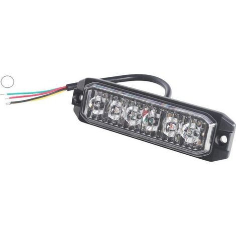 Lampe d'avertissement 6 LED blanches LA20077W (1/5)
