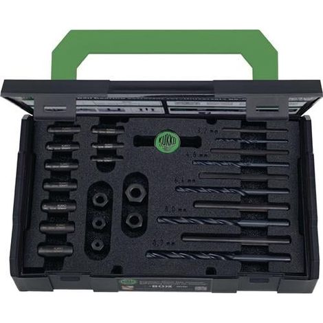 Jeu de tourne-à-écrou de rechange 49-U-B M 5-M 16, 25 pièces, avec forets HSS assortis