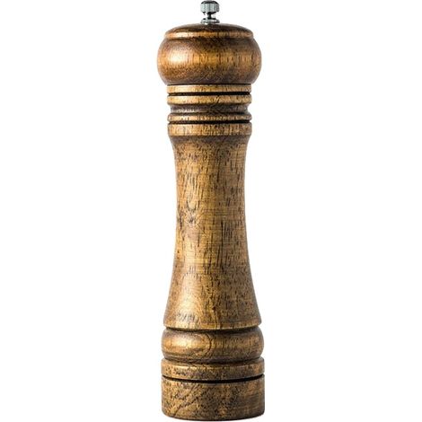 Moulins à Sel et Poivre, Design en Bois Vintage, Réglage de la Mouture, 8 pouces (1/2)