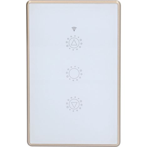 Interrupteur Intelligent Standard Américain WiFi, Variateur avec Télécommande, Cadre en Métal Blanc, 95-250V, Compatible Graffiti (1/5)