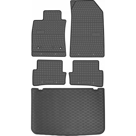 Juego de alfombrillas de goma para coche y maletero para Renault Clio IV Hatchback (2013-2019). (1/5)