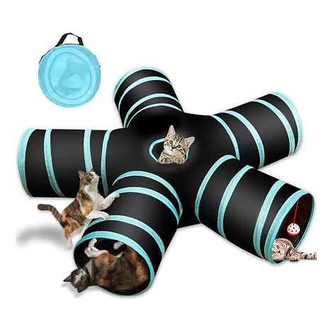Cat Tunnel Folding Pet Tunnel Tube Storage Bag Cats Puppies Rabbits Guinea Pig Indoor Outdoor Use (1/4)