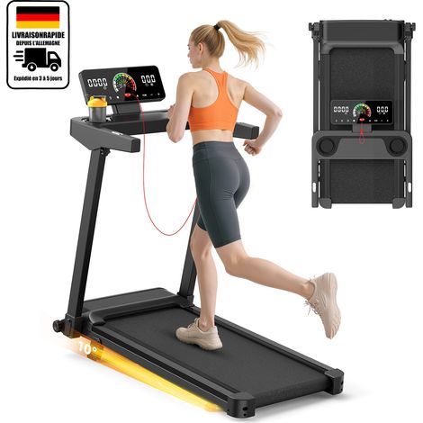 Wowttrelax – Tapis de course pliable électrique 3 en 1 – Écran LCD – Moteur 3,0 ch – Vitesse 1 à 12 km/h – Charge max 120 kg – 12 programmes automatiques (1/5)